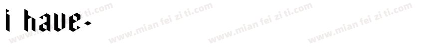 i have字体转换